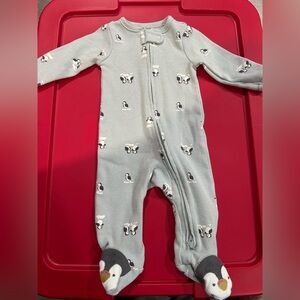 Carter's Gray Penguin Footie